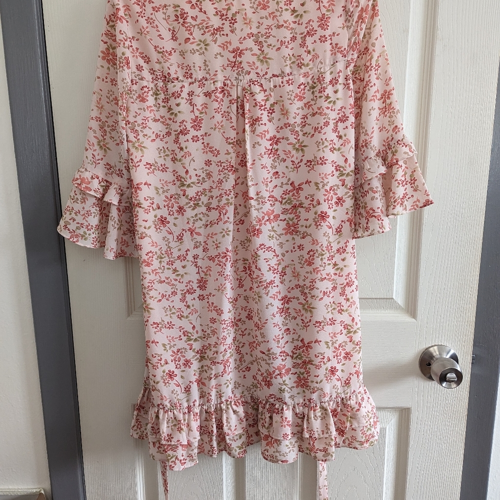 For Love and Lemons Light Pink Floral Churro Dress - Picture 5 of 9